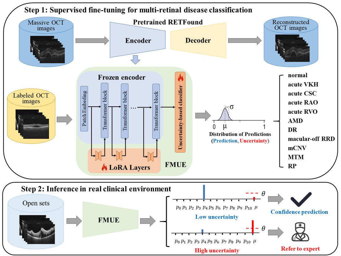 Enhancing AI Reliability: A Foundation Model with Uncertainty Estimation for OCT-based Retinal Disease Diagnosis
