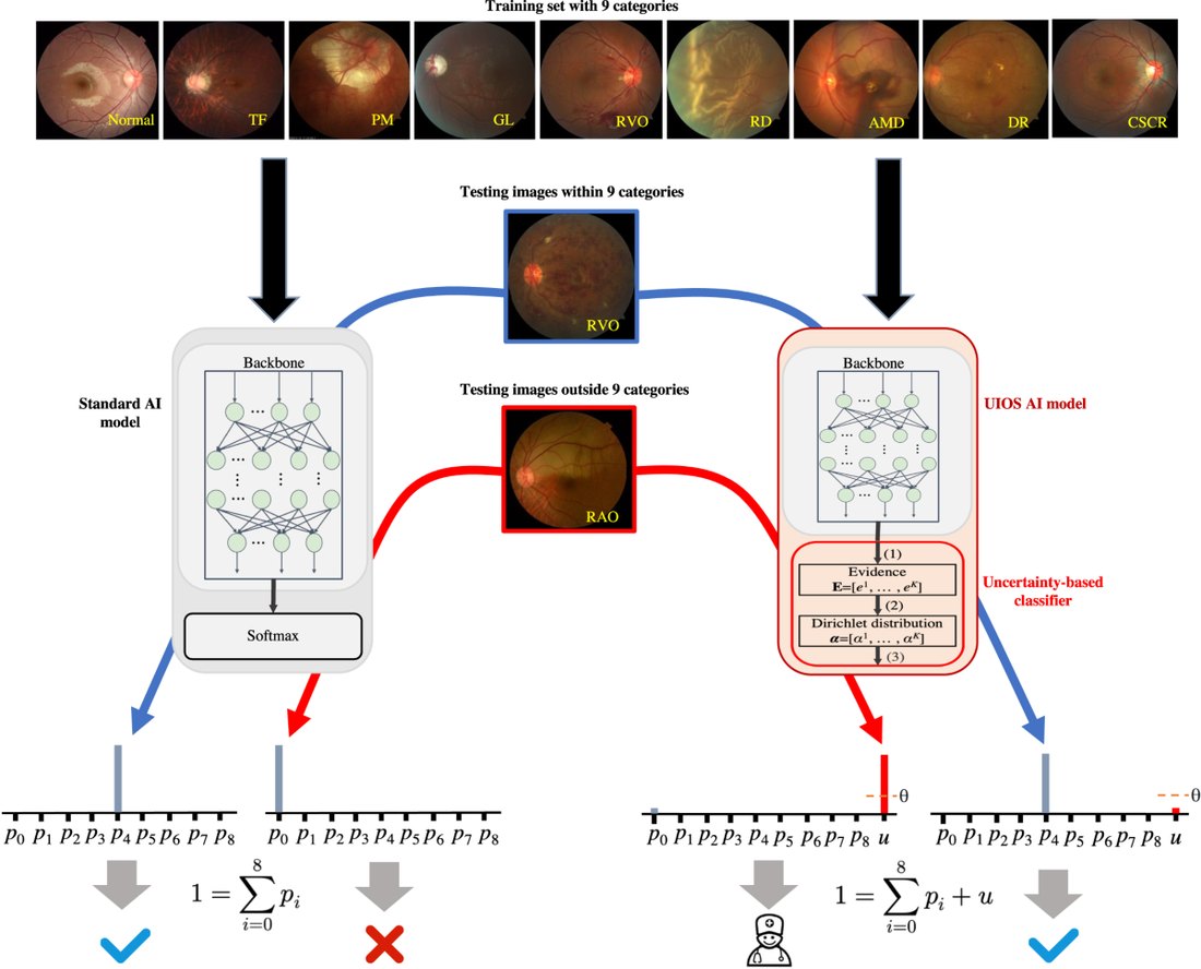 Uncertainty-inspired Open Set Learning for Retinal Anomaly Identification